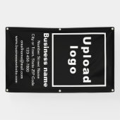 Zakelijk merk op zwarte portretbanner spandoek (Horizontaal)