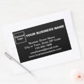 Zakelijk merk op zwarte rechthoeksticker rechthoekige sticker (Envelop)