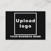 Zakelijk merk op zwarte roebelkaart contactkaartje (Achterkant)