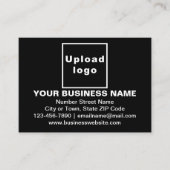 Zakelijk merk op zwarte roebelkaart contactkaartje (Voorkant)