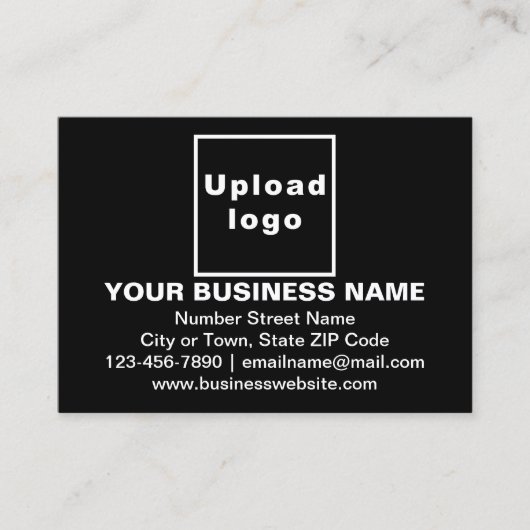 Zakelijk merk op zwarte roebelkaart contactkaartje (Voorkant)