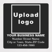 Zakelijk merk op zwarte vierkante plaklabels labels (Design 1)