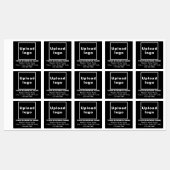 Zakelijk merk op zwarte vierkante plaklabels labels (Vel)