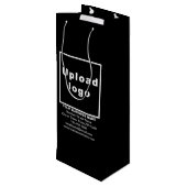 Zakelijk merk op Zwarte Wijn Gift Bag Wijn Cadeautas (Achterkant Gekanteld)