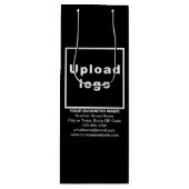 Zakelijk merk op Zwarte Wijn Gift Bag Wijn Cadeautas (Voorkant)