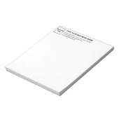 Zakelijk merk Zwart en Witte Rubriek Kleine Notitieblok (Linkerzijde)