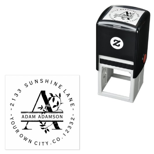 Zakelijk merklogo gespleten monogram letter A Zelfinktende Stempel (In situ)