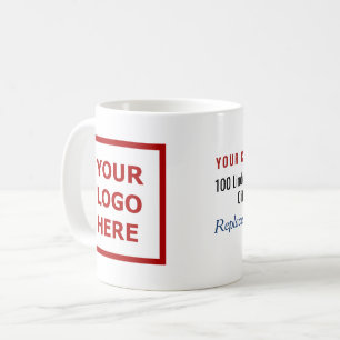 Zakelijk merkpromotie Logo Slogan Adres  Koffiemok