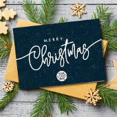 Zakelijk Merry Christmas Script Company Logo Snow Feestdagenkaart