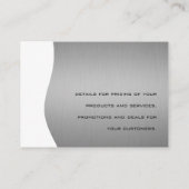 Zakelijk / Metaalzilver / Gouden Monogram Visitekaartje (Achterkant)