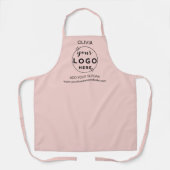 Zakelijk Minimaal Aangepast Logo Blush Roze Schort (Voorkant)
