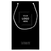 Zakelijk Minimaal Zwart Bedrijfsmodel Corporatie Klein Cadeauzakje (Achterkant)