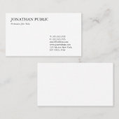 Zakelijk modern, elegant professioneel eenvoudig o visitekaartje (Voorkant / Achterkant)