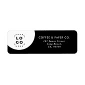 Zakelijk Modern grafisch zwart wit Etiket (Voorkant)