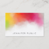 Zakelijk Modern Kleurrijke Abstracte Elegante Sjab Visitekaartje (Voorkant)