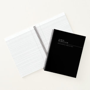 Zakelijk modern zwart-wit notitieboek