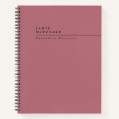 Zakelijk moderne roze goud roze notitieboek (Voorkant)