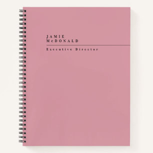 Zakelijk moderne roze roos notitieboek