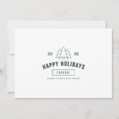 Zakelijk Moderne typografie vakantiepas Feestdagenkaart (Voorkant)