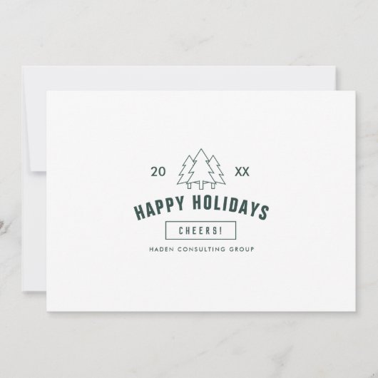 Zakelijk Moderne typografie vakantiepas Feestdagenkaart (Voorkant)