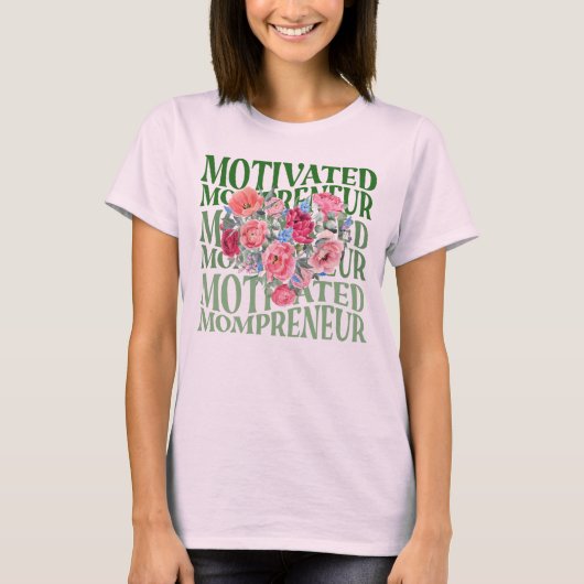 Zakelijk Moeder Ondernemer Floral Graphics ontwerp T-shirt (Voorkant)