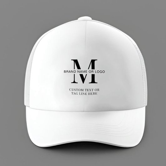 Zakelijk Monogram Logo Minimalistische promotie Trucker Pet
