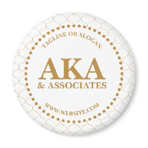 Zakelijk Monogram Logo Wit Goud Trellis