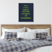 Zakelijk Navy Lime AI Ethicist Kunst Canvas Afdruk (Insitu (Slaapkamer))