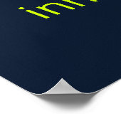 Zakelijk Navy Lime AI Ethicist Kunst Poster (Hoek)