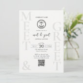 Zakelijk Netwerkdiner Evenement Logo QR Code Kaart (Staand voorkant)