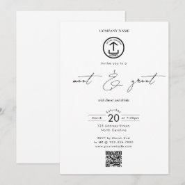 Zakelijk Netwerkdiner Evenement Logo Script Kaart