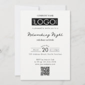 Zakelijk Netwerklunch Diner Evenement Logo QR Code Kaart (Voorkant)