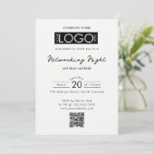 Zakelijk Netwerklunch Diner Evenement Logo QR Code Kaart (Staand voorkant)