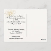 Zakelijk Nieuwjaar 2026 Sparkler Briefkaart (Achterkant)