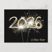 Zakelijk Nieuwjaar 2026 Sparkler Briefkaart (Voorkant)