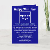 Zakelijk Nieuwjaar blauw gevouwen vakantie Kaart (Voorkant)