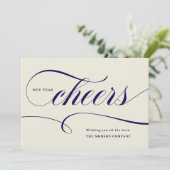 Zakelijk Nieuwjaar Cheers Holiday Kaart (Staand voorkant)