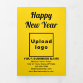 Zakelijk Nieuwjaar Geel Trifold Kaart (Cover)