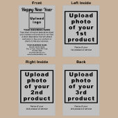 Zakelijk Nieuwjaar grijs gevouwen vakantie Kaart