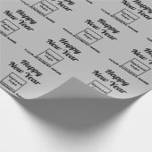 Zakelijk Nieuwjaar grijs inpakpapier (Hoek)
