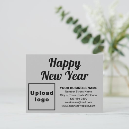 Zakelijk Nieuwjaar grijs vakantie Briefkaart (Staand voorkant)