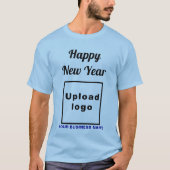 Zakelijk Nieuwjaar Groet op Lichtblauw T-shirt (Voorkant)