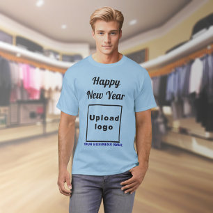 Zakelijk Nieuwjaar Groet op Lichtblauw T-shirt