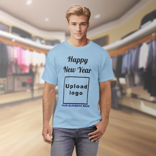 Zakelijk Nieuwjaar Groet op Lichtblauw T-shirt