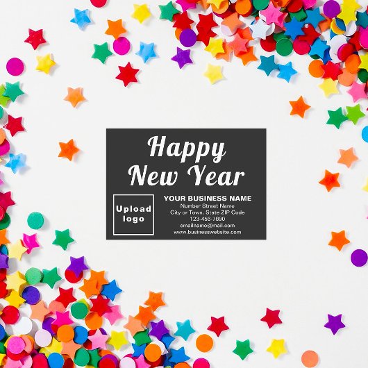 Zakelijk Nieuwjaar Kleine zwarte platte Kaart