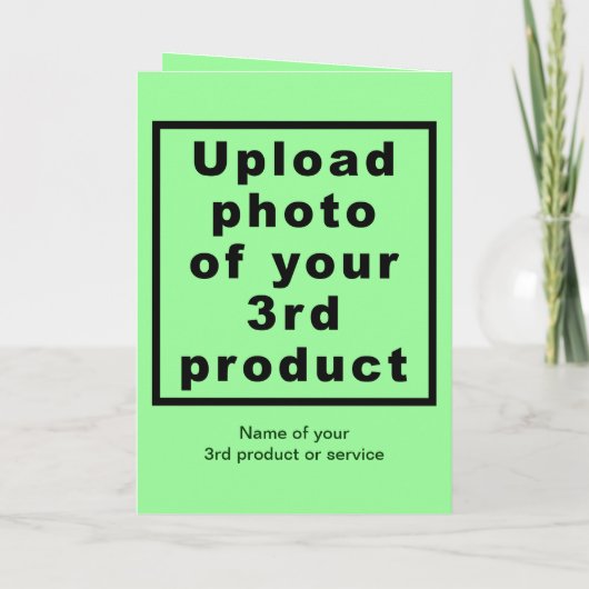 Zakelijk Nieuwjaar Licht Groen Gevouwen Wenskaart Kaart (Achterkant)