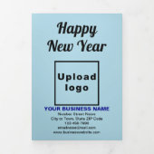 Zakelijk Nieuwjaar Lichtblauw Trifold Kaart (Cover)