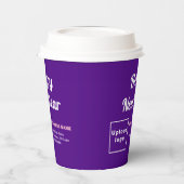 Zakelijk Nieuwjaar Paarse Papier Cup Papieren Bekers (Links)