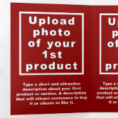 Zakelijk Nieuwjaar Red Trifold Kaart (Binnenzijde eerst)