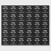 Zakelijk Nieuwjaar Zwart inpakpapier (Vlak)